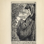 Shakespeare, William, poet, and Henry Ospovat, illsutrator. "Illustration opposite Sonnet XV 'When I consider everything that grows'" in Shakespeare's sonnets / illustrated by Henry Ospovat. London: J. Lane, 1899. - opens in new tab