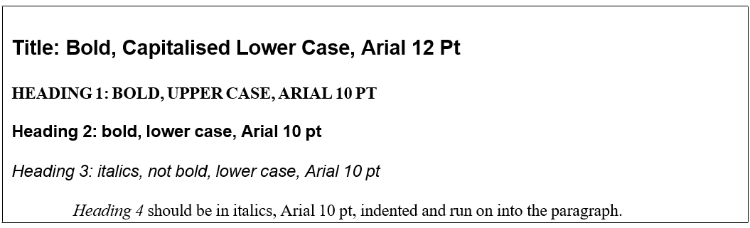 JAL Headings and fonts examples