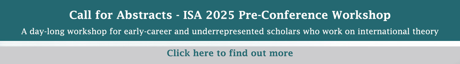 Call for Abstracts - ISA 2025 Pre-Conference Workshop banner