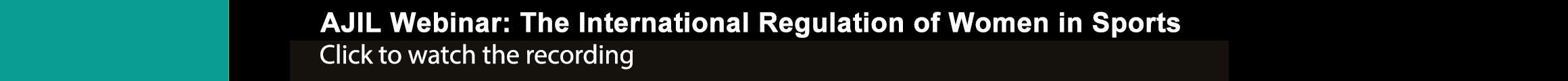 Click to watch the webinar recording on the International Regulation of Women in Sport